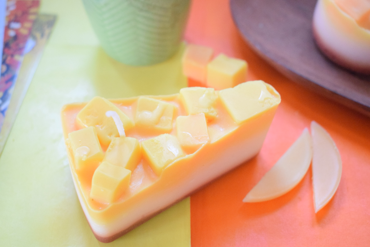 Candle Mango Cheesecake  Eco friendly Handmade Decor
