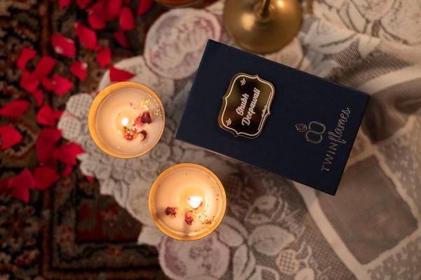 Aura Brass Glass (set of 2)- Scented